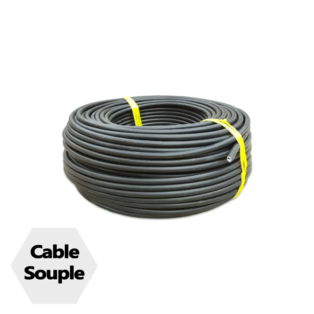 CABLE SOUPLE NOIR