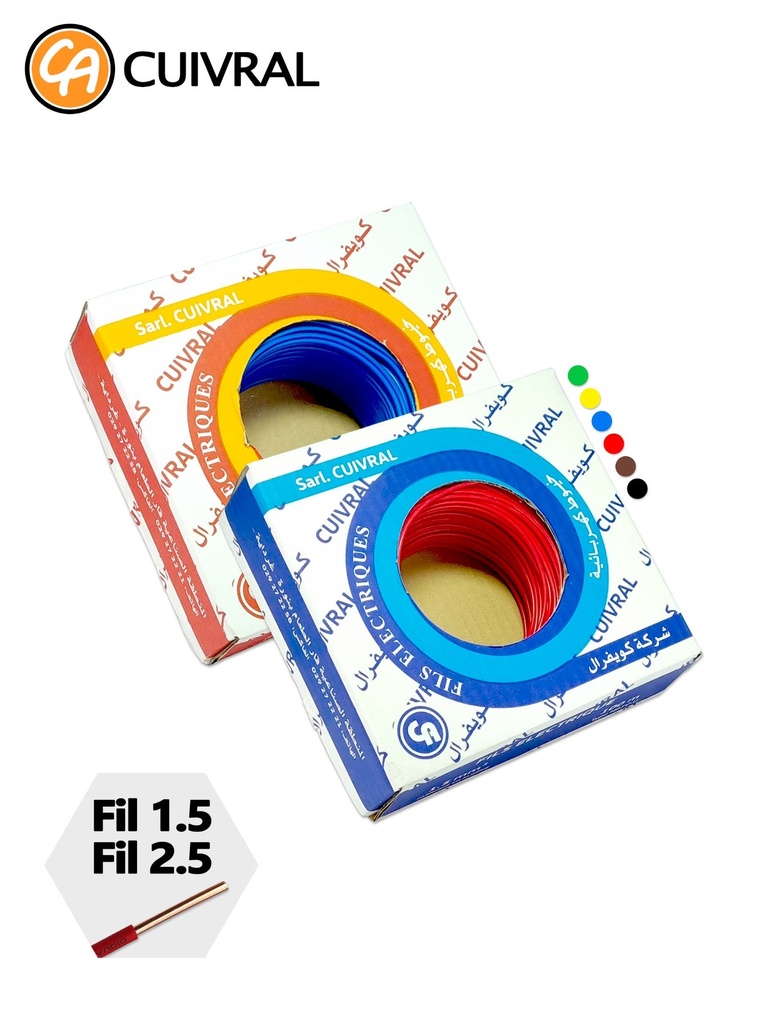 FIL CUIVRAL (100M) V/J