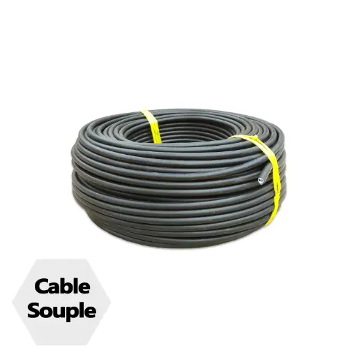 CABLE SOUPLE NOIR